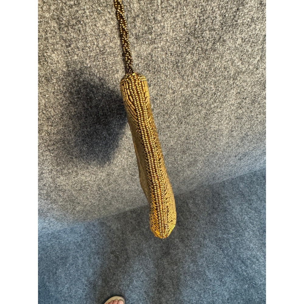 Elegant Lady Priscilla VGT Gold Beaded (Both Sides) Envelope Clutch Evening Bag - Picture 7 of 11